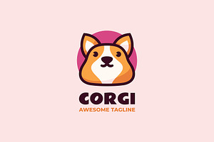 Corgi Dog Simple Mascot Logo, a Branding & Logo Template by Artnivora.Std