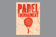 Padel tennis grunge vector posters., a Person Illustration by PoPaShop (Thumbnail 5 of 8)