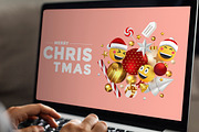 Merry Christmas Emoji Poster, a Seasonal Illustration by Creative Graphics (Thumbnail 2 of 3)