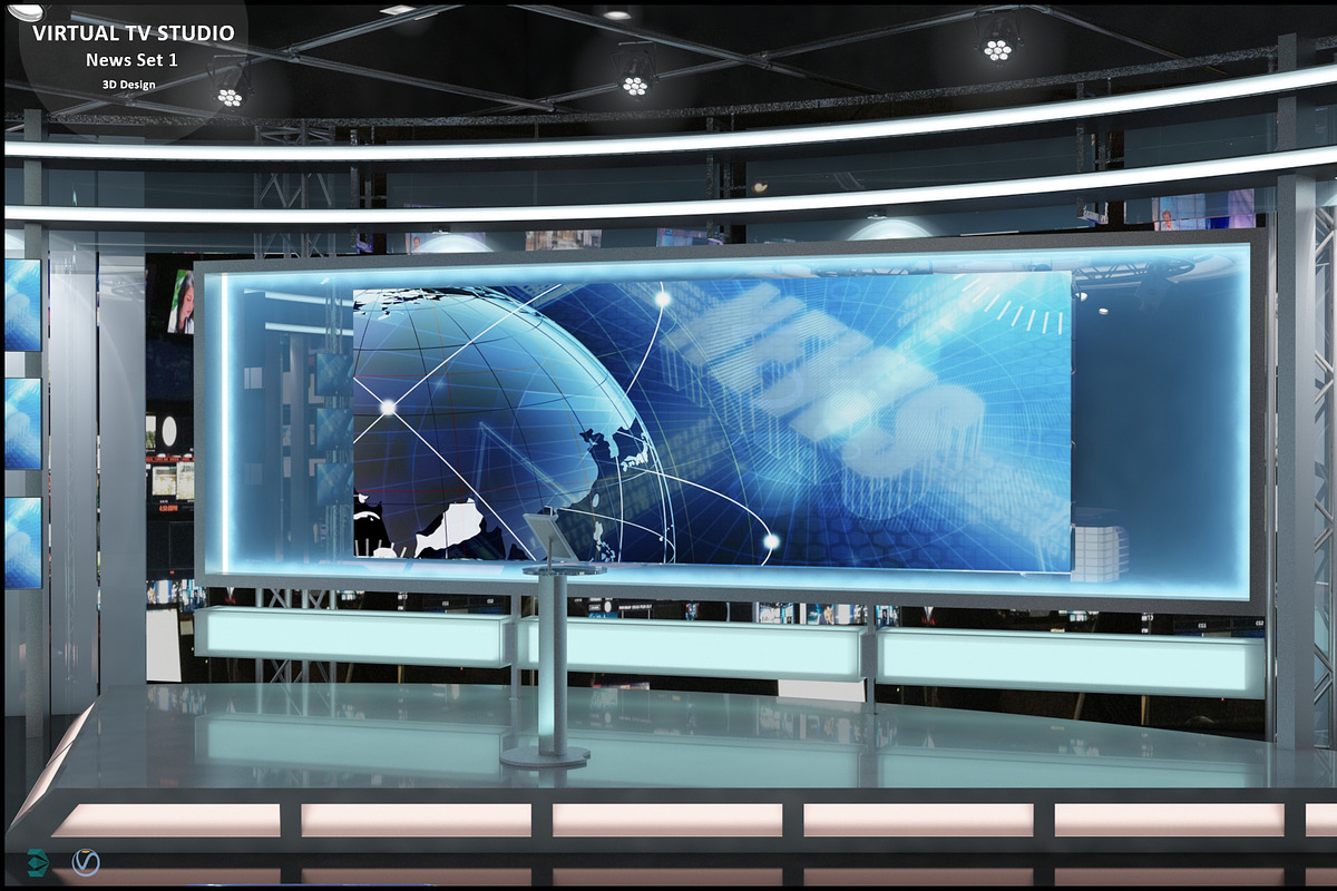 TV Studio Collection Vol 6 - 2 PCS, an Architecture 3D Model by akerStudio (Photo 39 of 98)