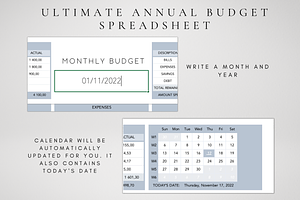 Annual Budget Excel Spreadsheet