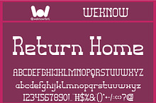 Return Home font