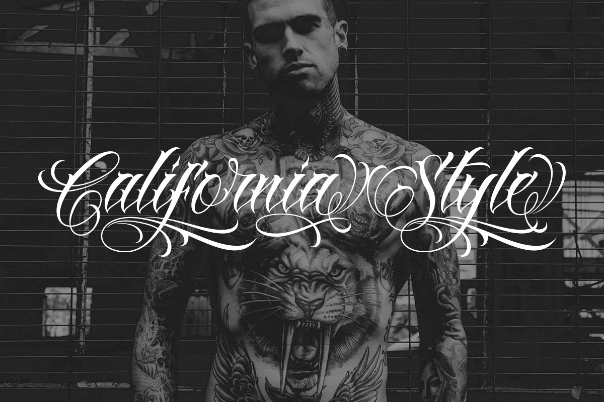 Hustler | Tattoo Style, a Script Font by Muntab_Art (Photo 6 of 8)