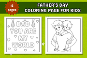 Father's Day Coloring Page For Kids, a Person Illustration by Salaly (Thumbnail 3 of 4)