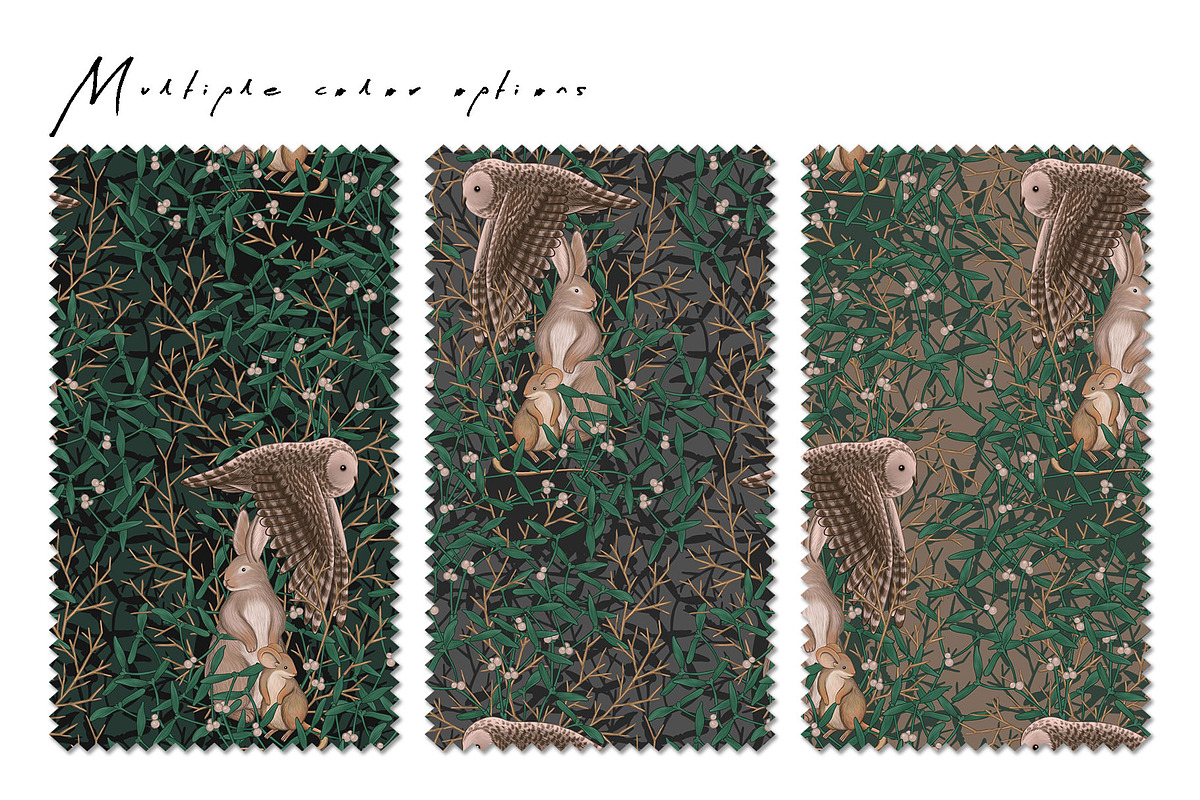 CHRISTMAS FOREST - patterns & motifs, an Animal Illustration by Liiafis (Photo 8 of 15)