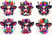 Funny Cow clipart, an Illustration by Libby Wishes (Thumbnail 5 of 6)