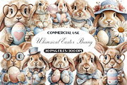 Whimsical Easter Bunny Clipart, an Illustration by Black Bird Studio (Thumbnail 1 of 6)