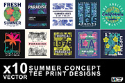 SUMMER CONCEPT TEE PRINT PACK, an Illustration by MKE Print Lab. (Thumbnail 1 of 2)