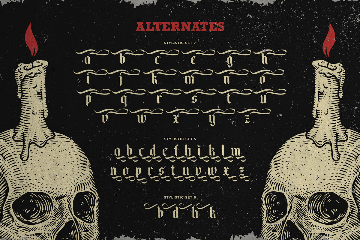 Black Face Typeface, a Blackletter Font by alit design (Photo 16 of 17)