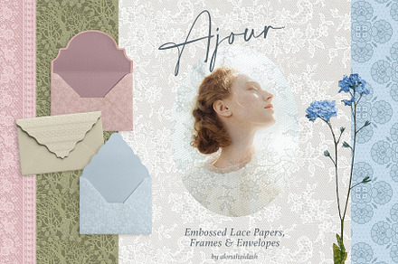 Ajour Embossed Lace Stationery
