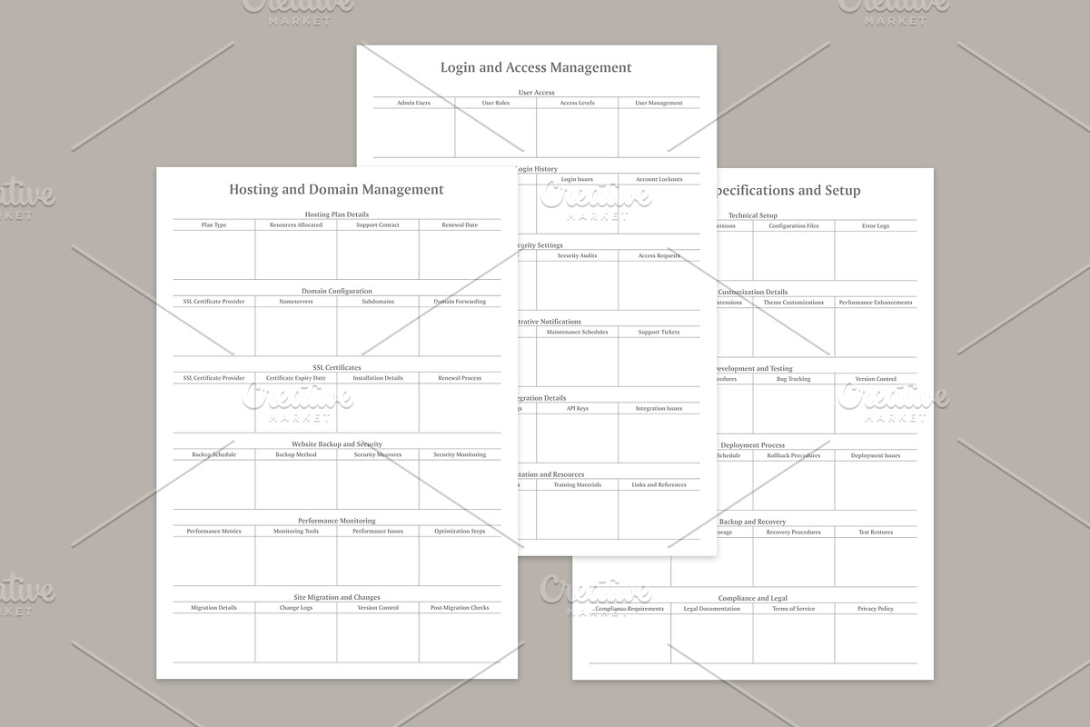 Sign up Planner Pages Set V-06 preview 3