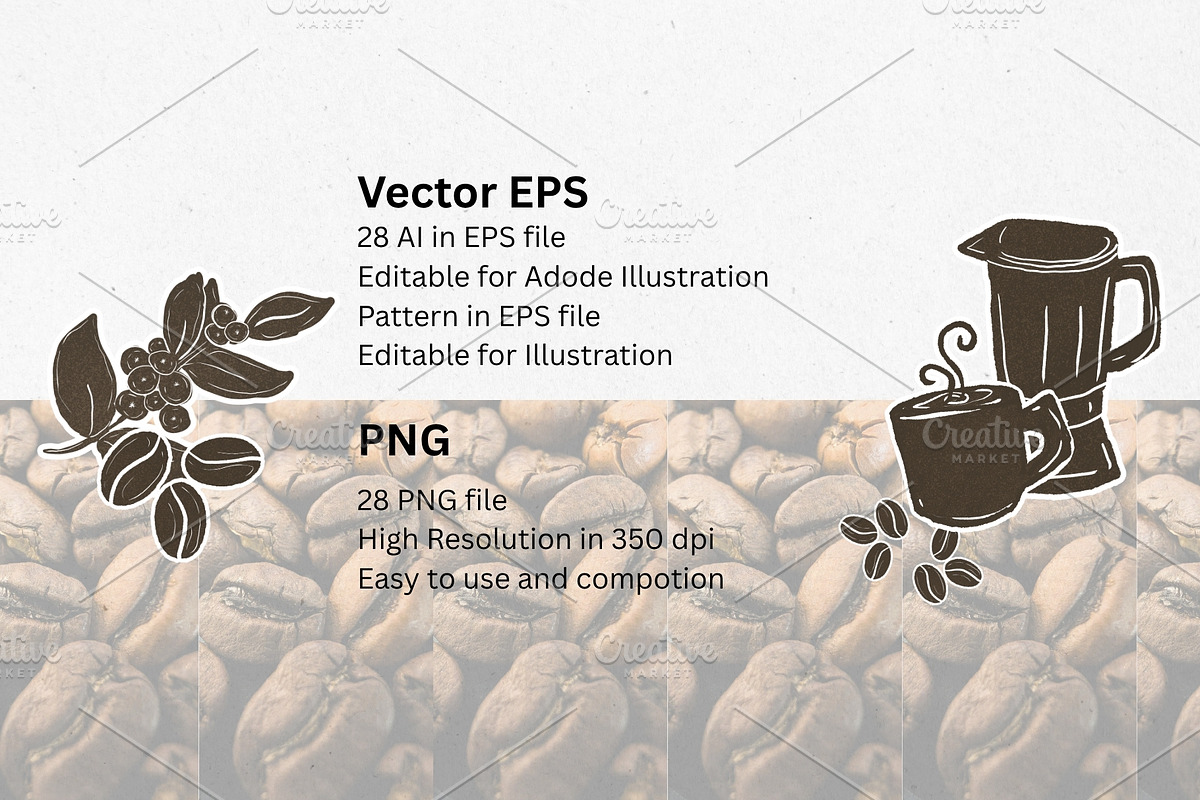Bundle Coffee Icons for Patterns, an Outline Icon by TwonTwo Studio (Photo 2 of 6)
