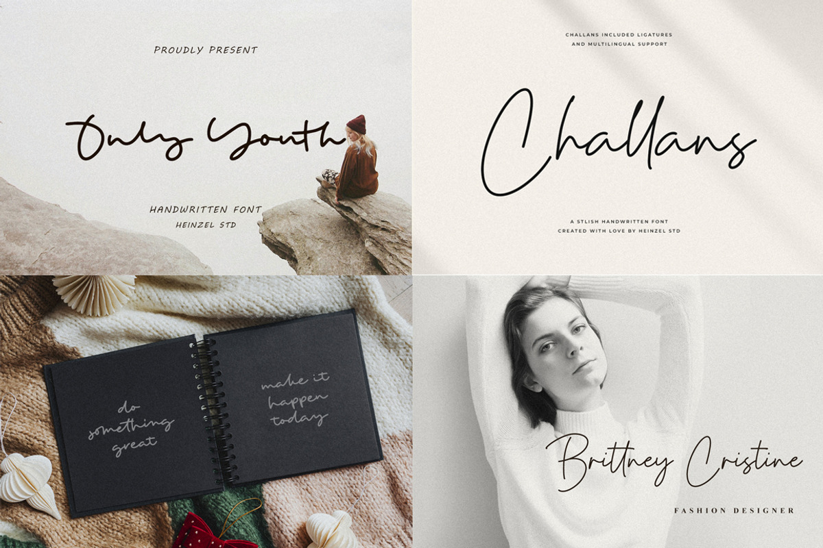 Premium Font Bundle Sale, a Script Font by Heinzel Std (Photo 5 of 10)