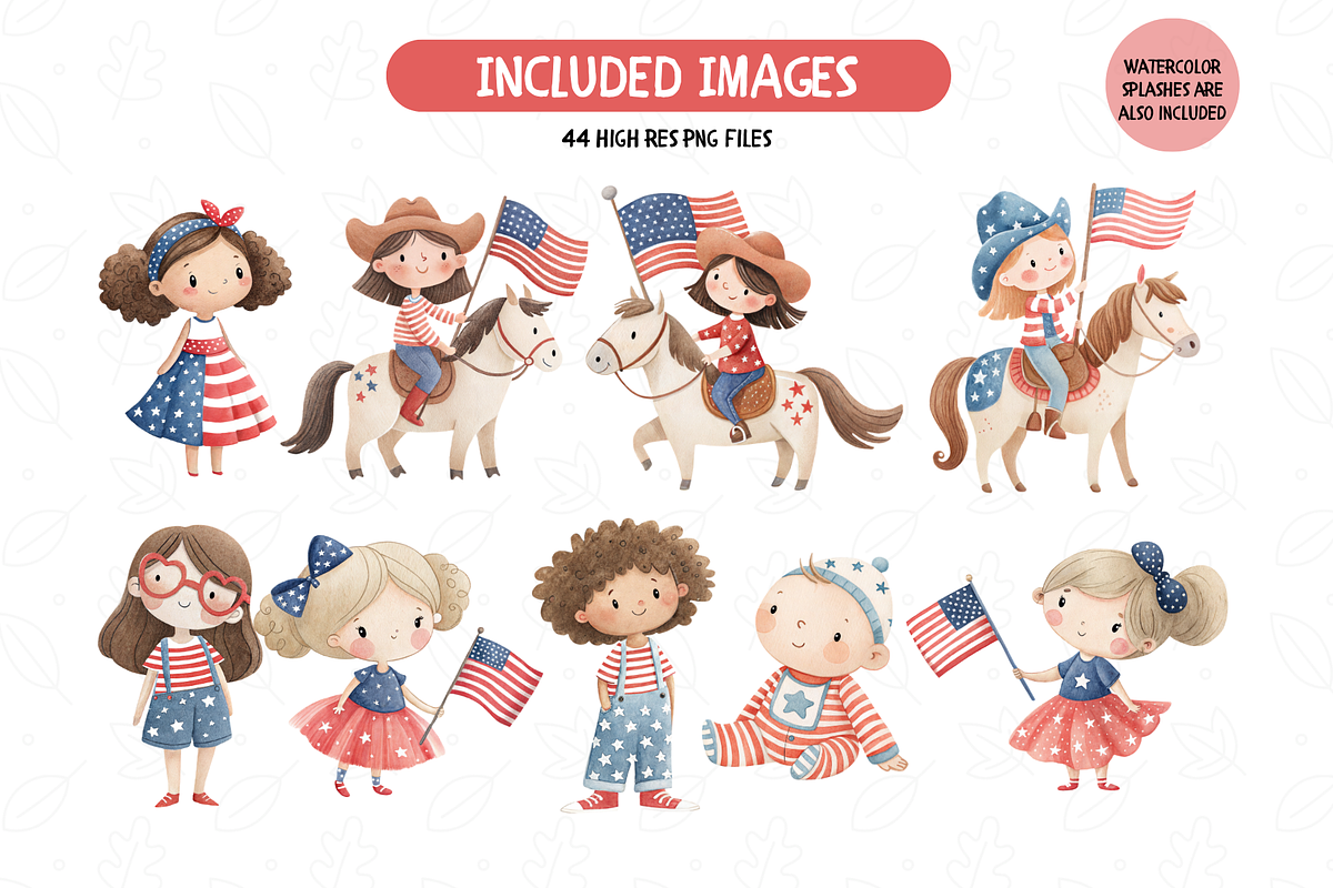 Little Fourth Of July Clipart Bundle, a Seasonal Illustration by TatiMockup (Photo 2 of 7)