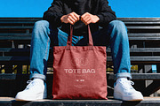 Canvas Tote Bag Mockup, a Product Mockup by Design Squad (Thumbnail 4 of 4)