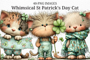 Whimsical St Patrick's Day Cat PNG, an Illustration by Craft Nest (Thumbnail 1 of 11)