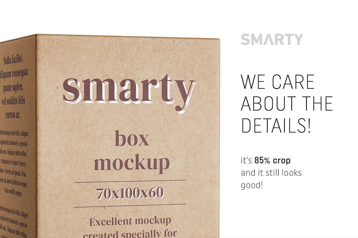 Box mockup 70x100x60, a Packaging Mockup by Smarty Mockups (Photo 4 of 5)