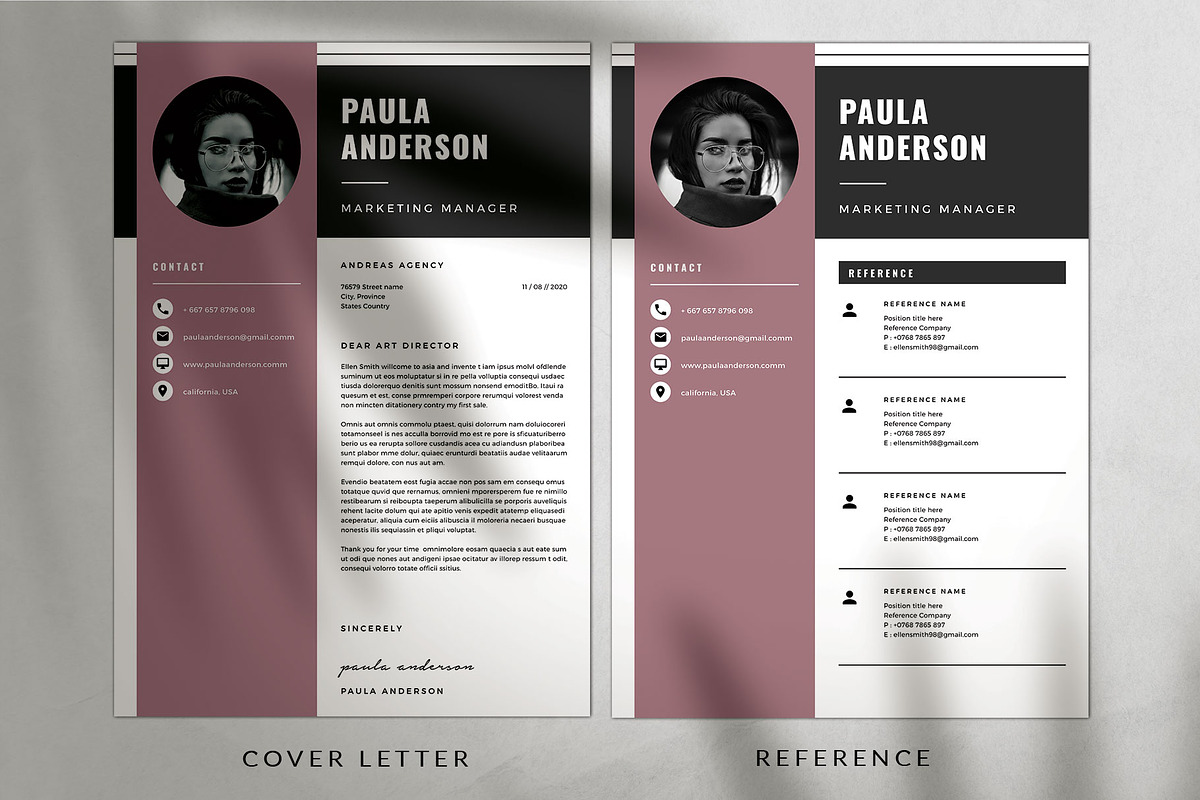 Resume Template / Cv Template, a Resume Template by Symie Design (Photo 3 of 9)
