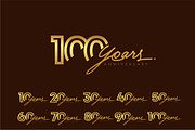 Gold anniversary logo, greeting card, a Graphic by OtpirusGraphic (Thumbnail 4 of 5)