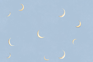 Seamless pattern, golden crescent moons forming a celestial patt, a Pattern Graphic by Studio ANNA
