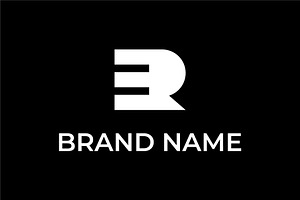 ER monogram logo design concept