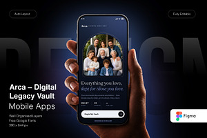 Arca – Digital Legacy Vault App, an UI Kit Template by Pitchlook.Studio