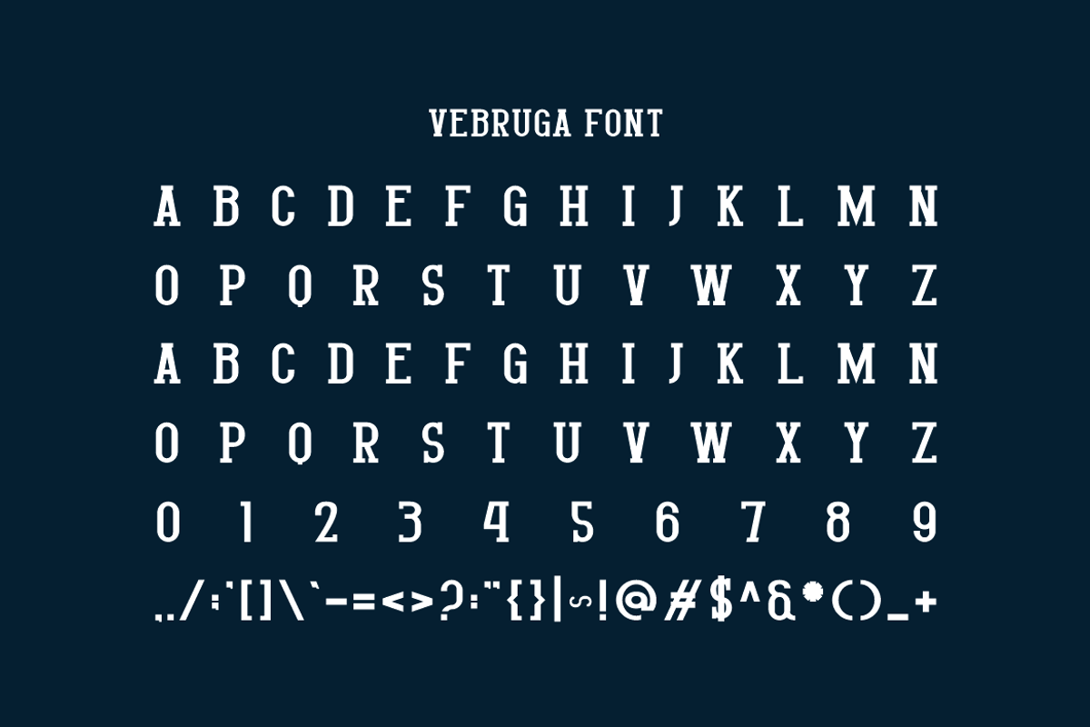 Vebruga - Varsity Font, a Slab Serif Font by Iqsiart Studio (Photo 6 of 6)