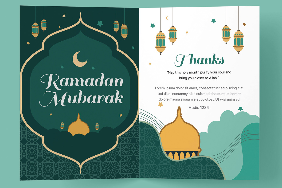 Ramadan Greeting Card Template, a Card Template by MightyDesign (Photo 3 of 8)