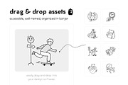 Miss You Doodle Icons Set, an Outline Icon by Vectors Market (Thumbnail 4 of 8)