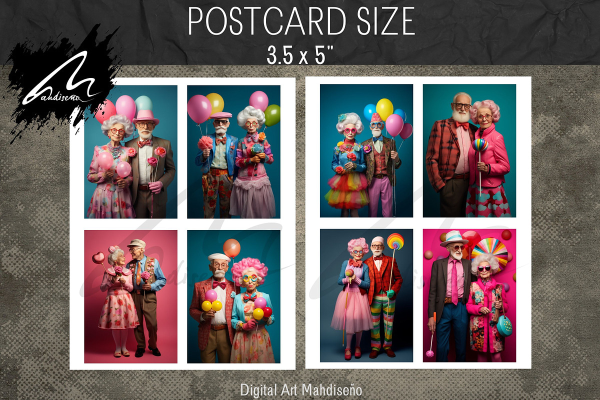 Sassy Old Couple Paper Pack, a Person Illustration by Digital Art Mahdiseño (Photo 8 of 9)
