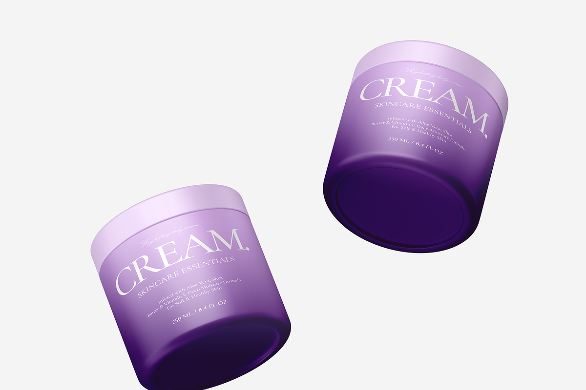 Cosmetic Cream Jar Mockup, a Packaging Mockup by Bartama Graphic (Photo 2 of 5)