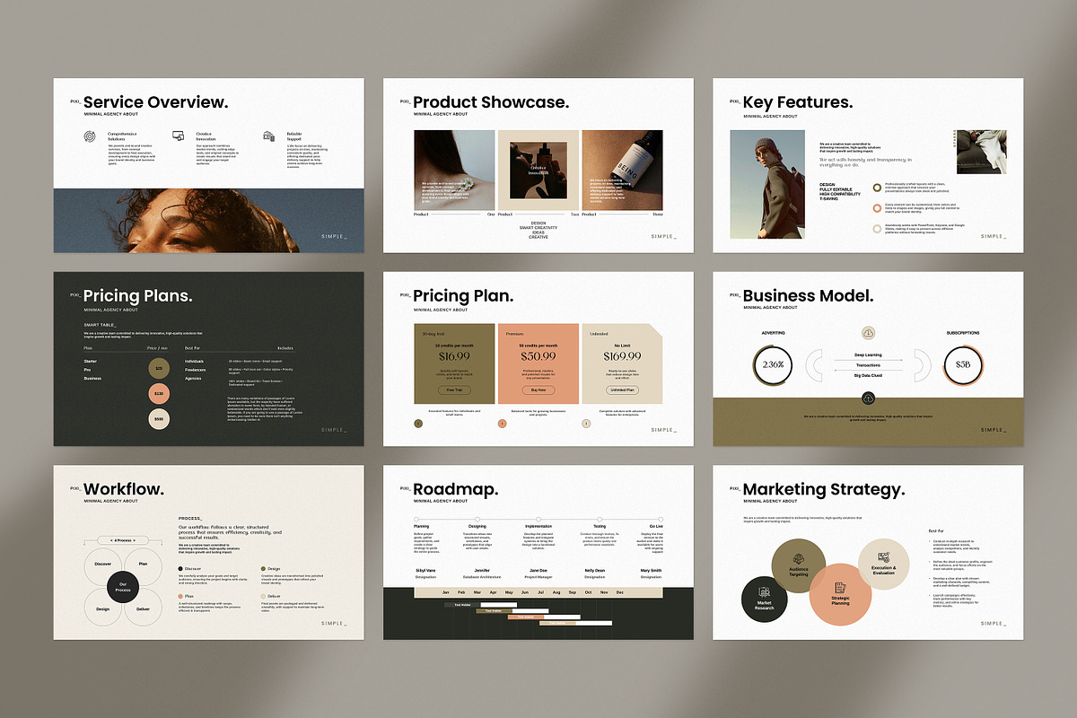 Minimal Presentation Template preview 7