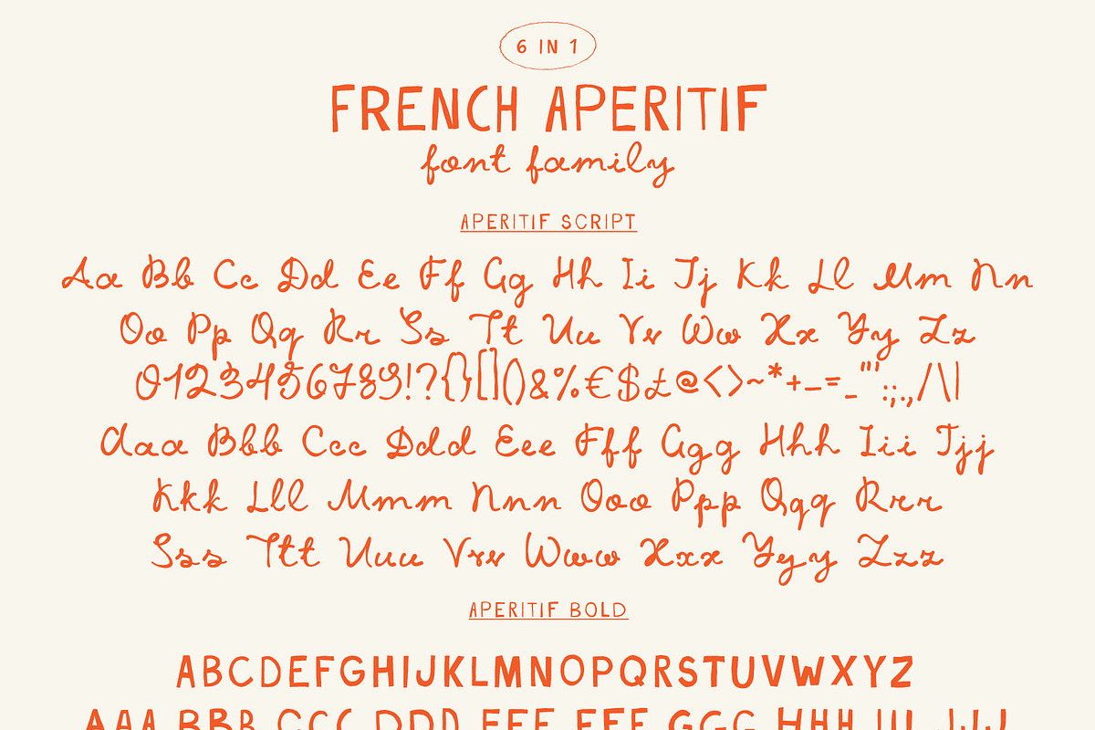 French Aperitif Quirky Font Family, a Handwritten Font by Ayya Studio (Photo 17 of 18)