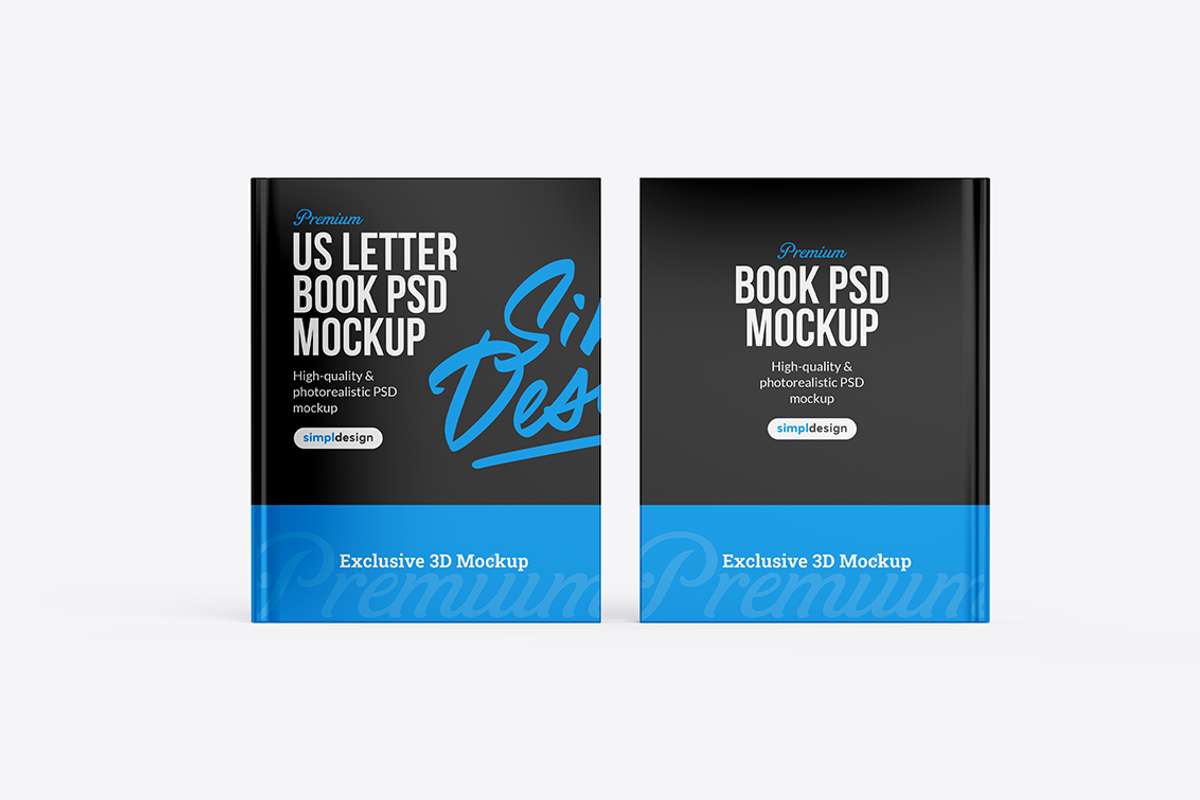 US Letter Hardcover Book Mockup, a Books & Magazine Mockup by SimplDesign (Photo 7 of 13)