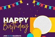 Happy birthday banner design, a Graphic by Sashamim22 (Thumbnail 3 of 3)
