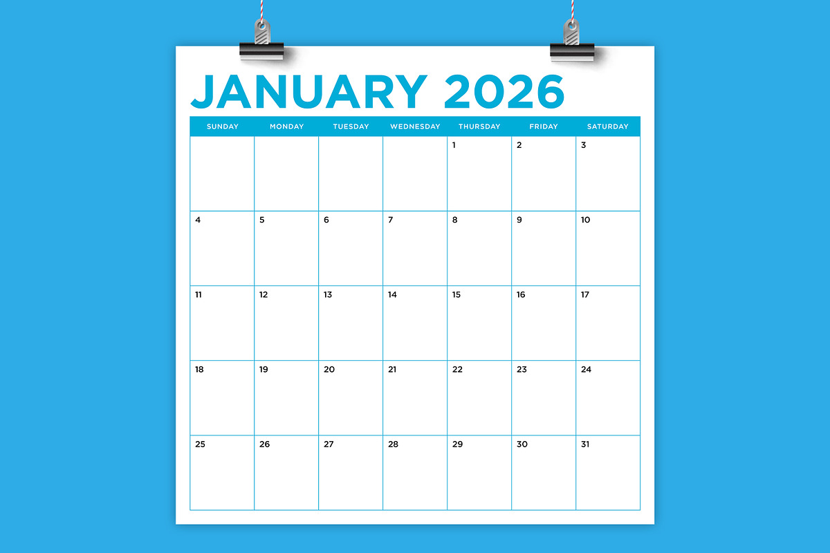 2026 Square 12x12 Color Calendar, a Stationery Template by Running With Foxes (Photo 1 of 6)