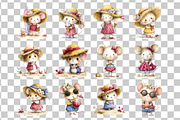 Beach Mouse Watercolor Clipart PNG, a Seasonal Illustration by Nicolle's Colorful Art (Thumbnail 4 of 5)