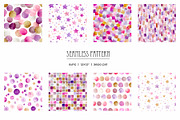 Watercolor dots and stars pattern, a Pattern Graphic by Art and Funny (Thumbnail 1 of 10)