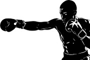 Boxing Fighter Silhouette Bundle, an Illustration by Designs_River (Thumbnail 5 of 31)