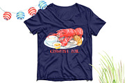 Seafood, Crawfish Boil, a Food Illustration by JennyColorArt (Thumbnail 5 of 10)