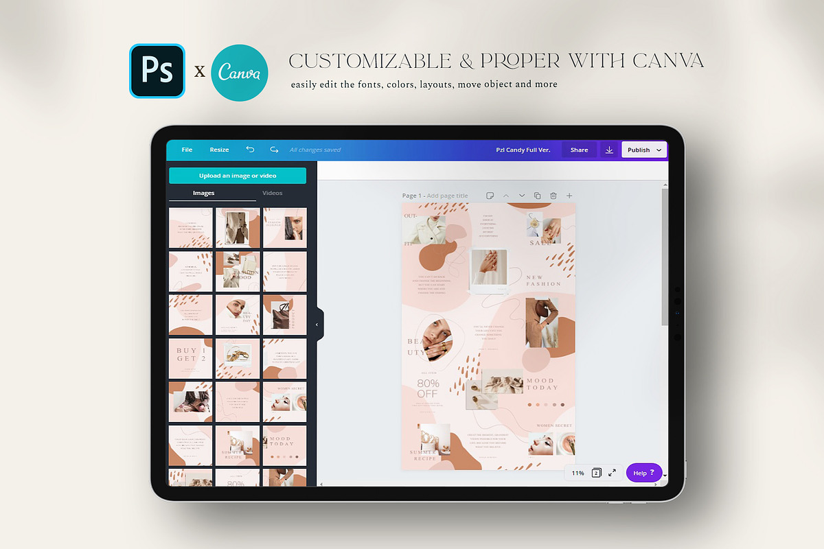 PUZZLE Bundle Instagram CANVA PS, a Social Media Template by Eviory (Photo 6 of 50)