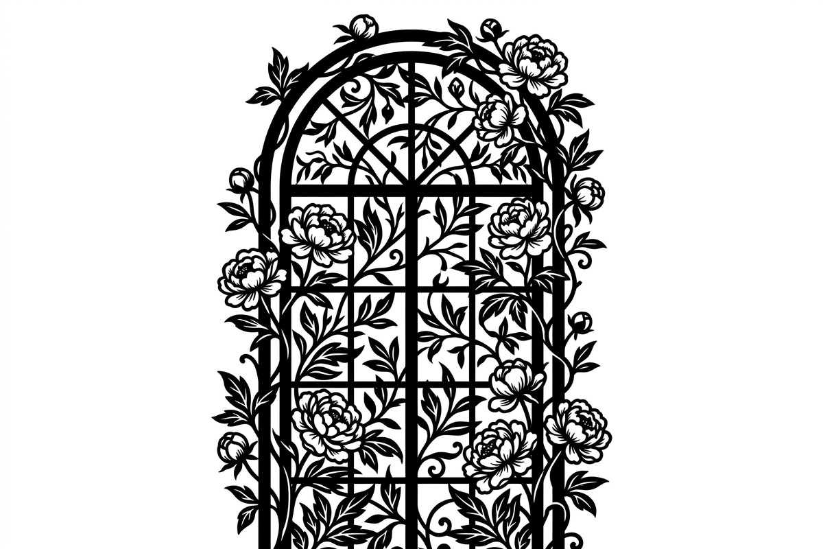 50 Floral French Window Ornament, a Decorative Illustration by Amazin_art (Photo 11 of 24)