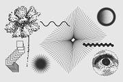 120 Vector Dither Textured Clip Arts, a Graphic by softulka (Thumbnail 8 of 16)