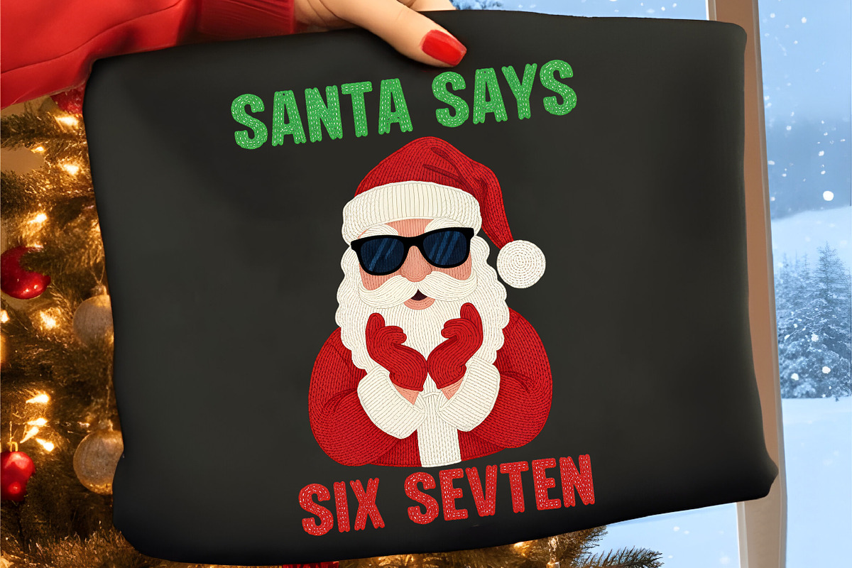 Funny Santa Says Six Seven Png, an Illustration by Canvas Craft (Photo 3 of 3)
