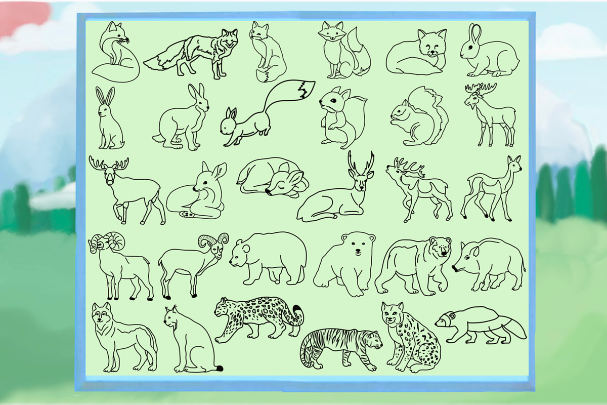 Woodland Animals Digital Stamps, a Graphic by Favorites_Art (Photo 6 of 17)