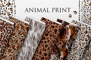 Watercolor Animal Print