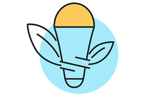 Ecology line art icon, nature and, an Illustration by the8monkey
