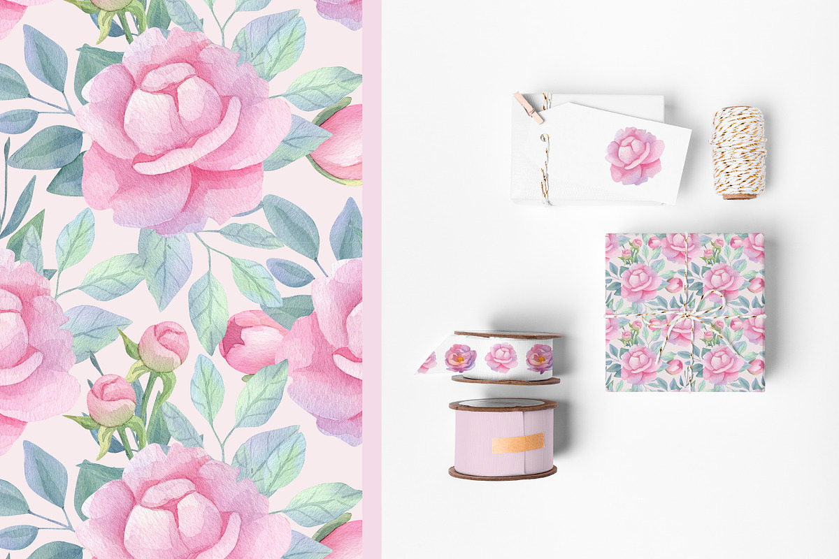 Watercolor Blooming Clipart, an Illustration by OllyKo Art (Photo 8 of 8)