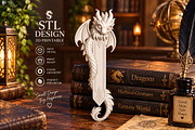 Dragon Bookmark 3D Print STL, an Animal 3D Model by Creative Art (Thumbnail 1 of 3)
