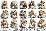 Whimsical Easter Squirrel Clipart, an Illustration by Canvas Craft (Thumbnail 3 of 6)